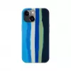 Evelatus Apple iPhone 15 Plus Silikonowe Etui Wielokolorowy Niebieski