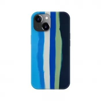 Evelatus Apple iPhone 15 Plus Silikonowe Etui Wielokolorowy Niebieski