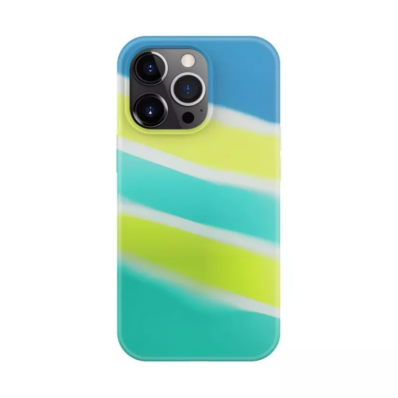 Evelatus Apple iPhone 15 Pro Silicone Case Multi-Colored Yellow Green
