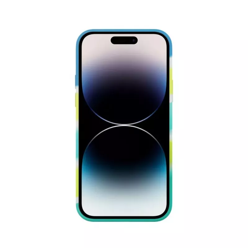 Evelatus Apple iPhone 15 Pro Silicone Case Multi-Colored Yellow Green