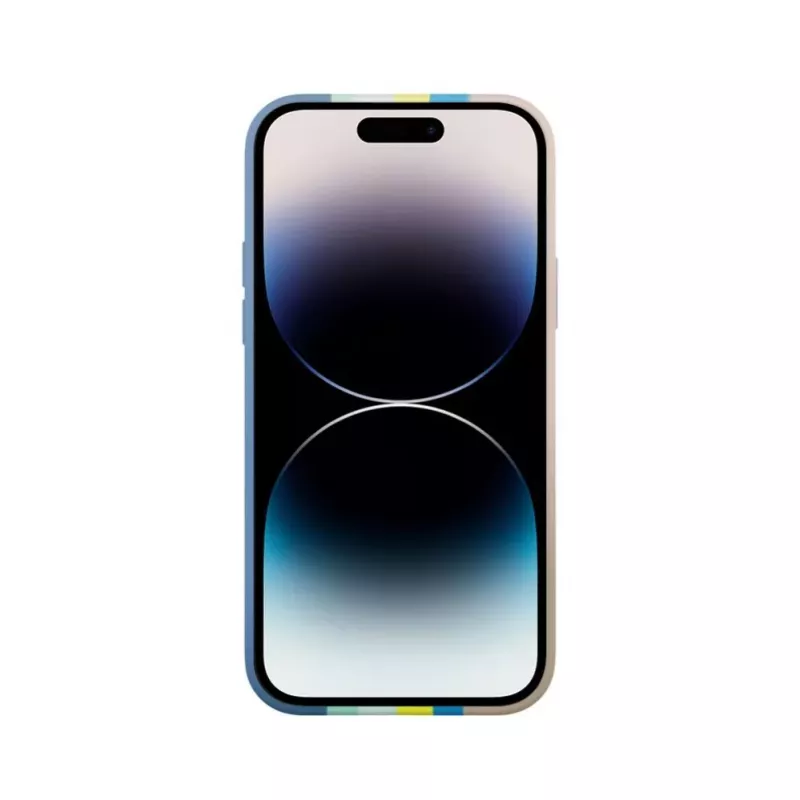 Evelatus Apple iPhone 15 Pro Max Silikonowe Etui Wielokolorowe Niebiesko-Różowe