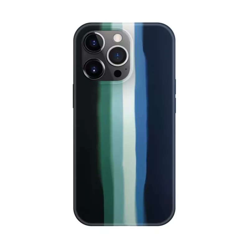Evelatus Apple iPhone 15 Pro Max Silicone Case Multi-Colored Green