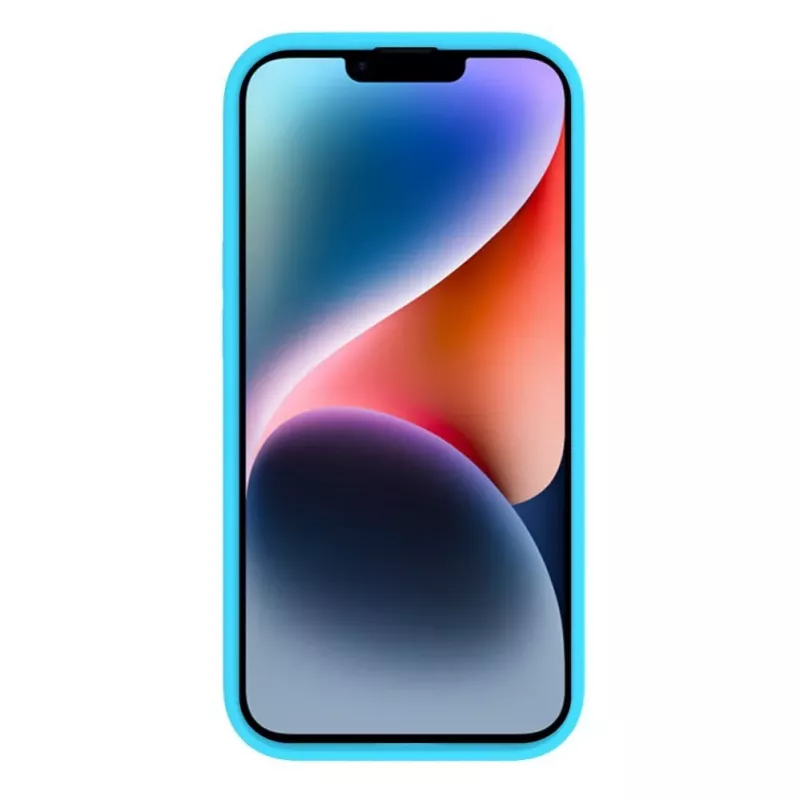 Evelatus Apple iPhone 15 Plus Premium Soft Touch Silicone Case Cyan Blue