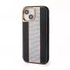 iLike Apple iPhone 15 Diamonds and Leather Case Black