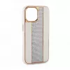 iLike Apple iPhone 15 Pro Diamonds and Leather Case White