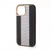 iLike Apple iPhone 15 Pro Max Diamonds and Leather Case Black