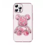 iLike Apple iPhone 14 Pro Silicone Case Print Desire Bear Pink