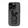iLike Apple iPhone 14 Pro Silicone Case Print Desire Rabbit Black