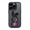 iLike Apple iPhone 14 Pro Max Silikonowe etui z nadrukiem Desire Rabbit Fioletowy