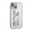 iLike Apple iPhone 15 Silicone Case Print Desire Rabbit Blue
