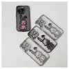 iLike Apple iPhone 15 Pro Max Silicone Case Print Desire Rabbit Purple