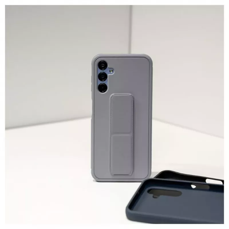 iLike Samsung Galaxy A14 5G Silikonowe etui z podstawką Fioletowy