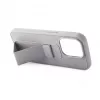 iLike Apple iPhone 15 Silicone Case with Stand Silver