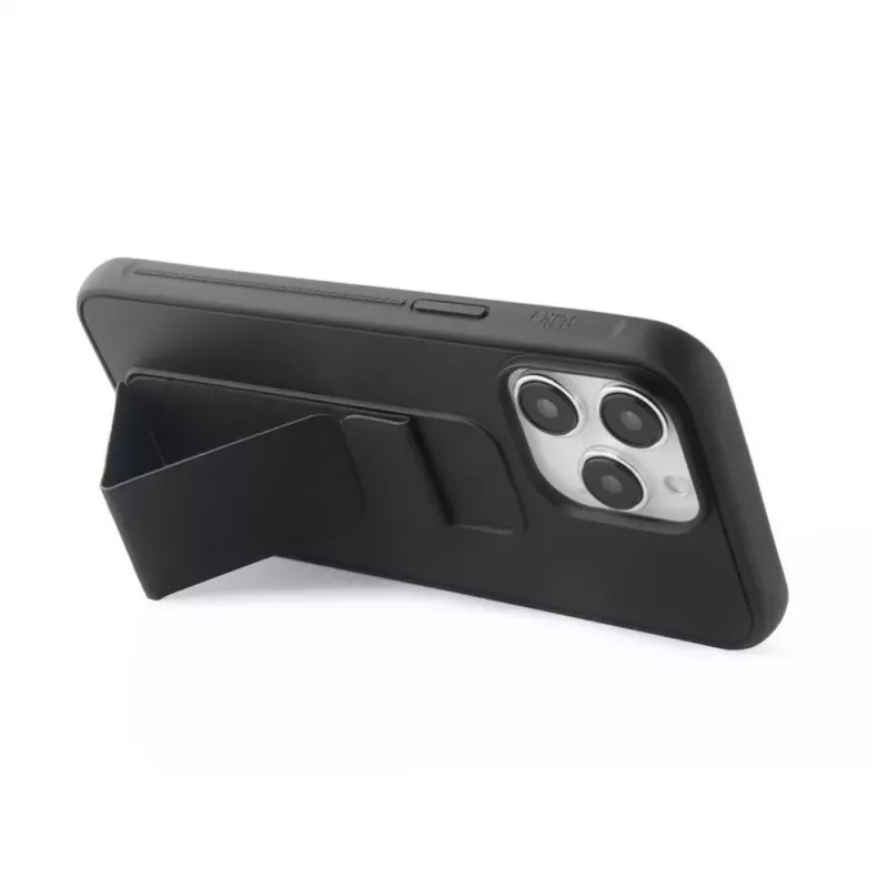 iLike Apple iPhone 15 Pro Silicone Case with Stand Black