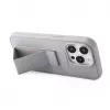 iLike Apple iPhone 15 Pro Silikonowe etui z podstawką Srebrny