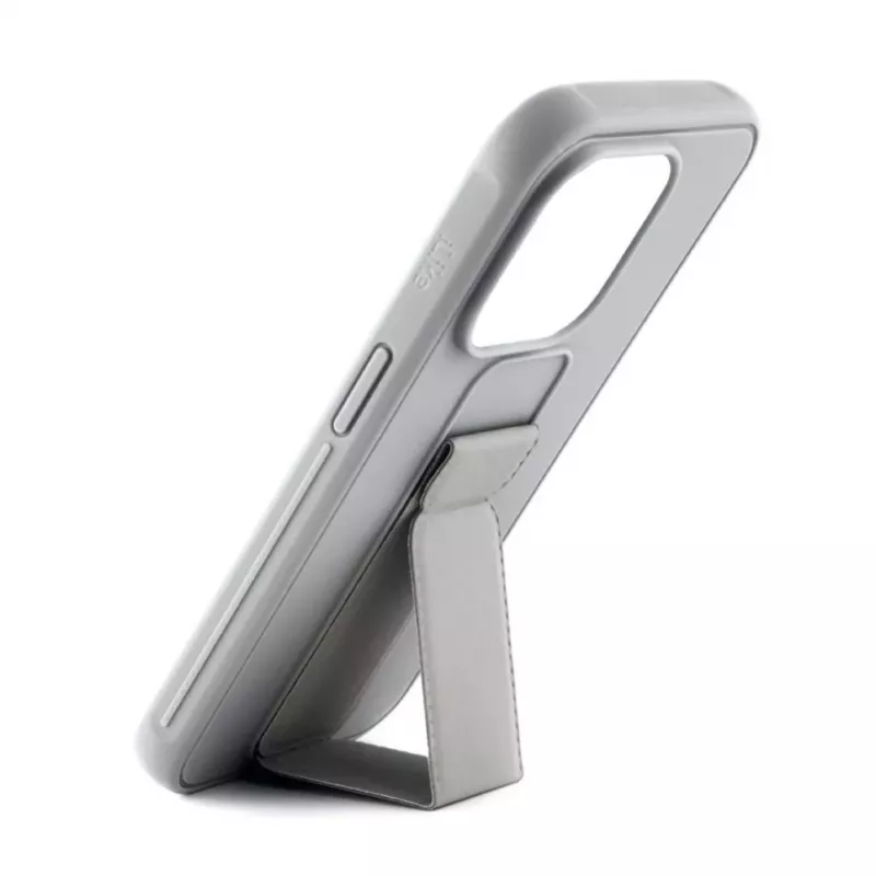 iLike Apple iPhone 15 Plus Silicone Case with Stand Silver