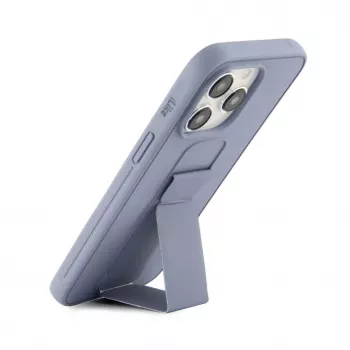 iLike Apple iPhone 15 Pro Max Silikonowe etui z uchwytem Fioletowy