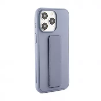 iLike Apple iPhone 15 Pro Max Silikonowe etui z uchwytem Fioletowy