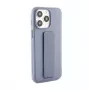 iLike Apple iPhone 15 Pro Max Silikonowe etui z uchwytem Fioletowy