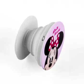 iLike Universal Pop Holder Minni Mouse - Uchwyt i Podstawka do Telefonu, Wzór Disney Minnie Mouse, Składany, Obrót 360°, Silny Klej