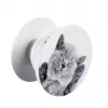 iLike Universal Pop Holder Cat - Szary Uchwyt i Podstawka do Telefonu