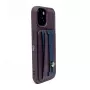 iLike Apple iPhone 14 Leather Pocket Stand Cover Purple