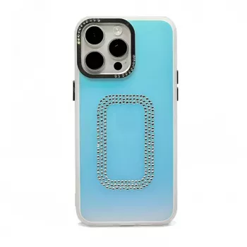 iLike Apple iPhone 14 Laser Shell Square Back Cover - Przezroczysty z opalizującym wzorem