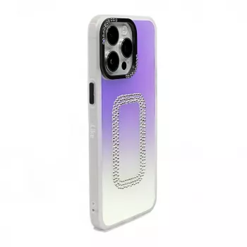 iLike Apple iPhone 14 Laser Shell Square Back Cover - Przezroczysty z opalizującym wzorem
