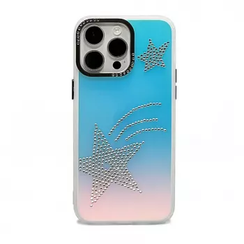 iLike Apple iPhone 14 Laser Shell Star Back Cover - Transparent