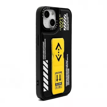 iLike Apple iPhone 15 Pro Max Fashion Leather Stand Cover Black