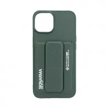 iLike Apple iPhone 15 Leather Hidden Pocket Stand Cover Green