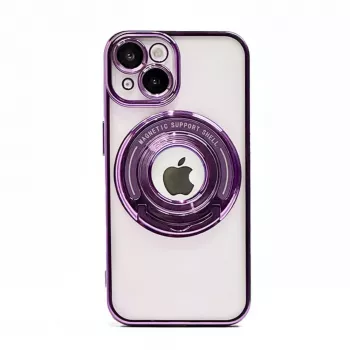iLike Apple iPhone 15 Pro IH MagSafe Hidden Stand Cover Purple