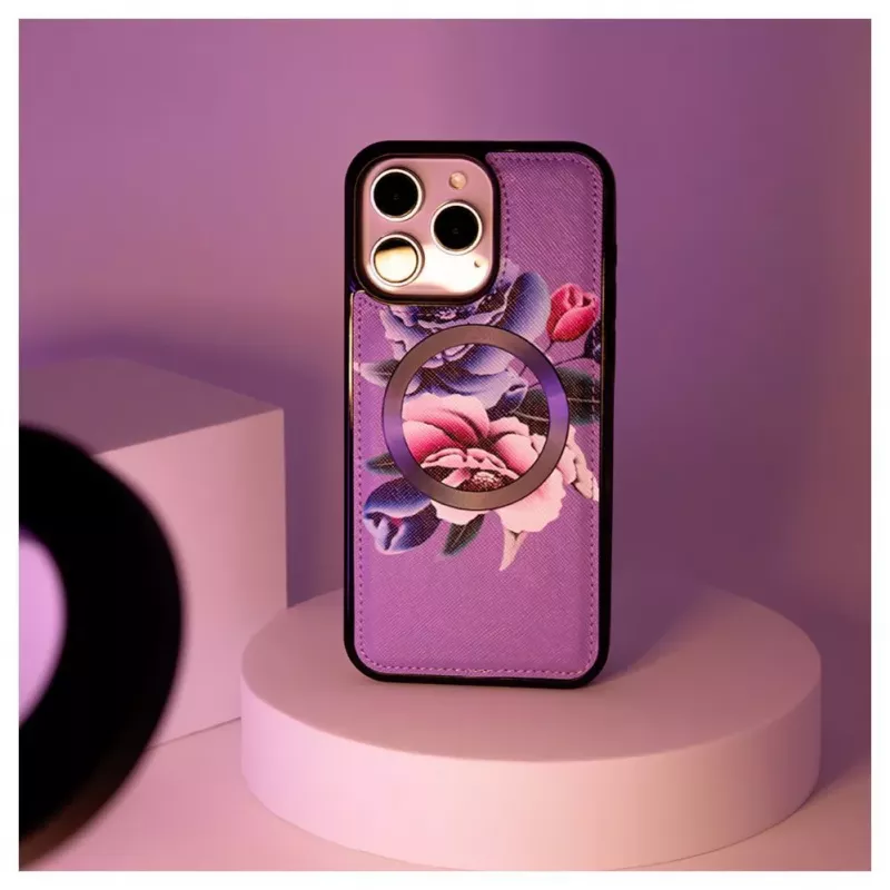 Evelatus Apple iPhone 15 Portfel i Smukłe Etui Ochronne Fioletowy
