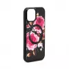 Evelatus Apple iPhone 15 Leather Case Zipper Design Flower Black