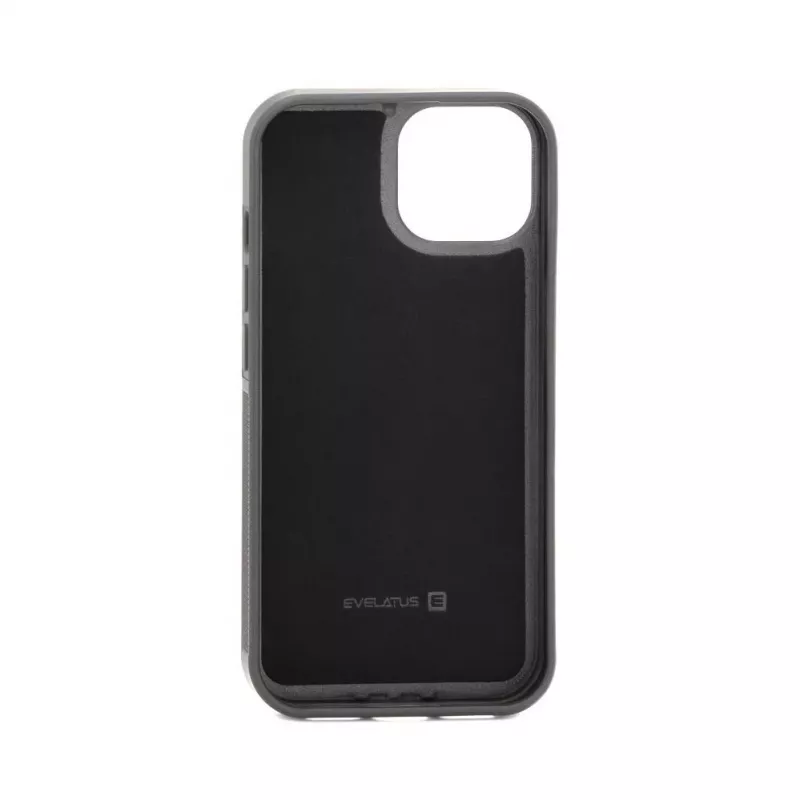 Evelatus Apple iPhone 15 Leather Case Zipper Design Flower Black