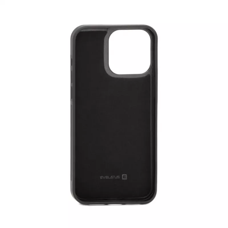 Evelatus Apple iPhone 15 Pro Etui Skórzane Zamek Wzór Kwiatowy Czarny