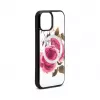 Evelatus Apple iPhone 14 Etui Skórzane z Zamkiem Wzór Kwiatowy Biały