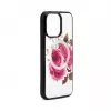 Evelatus Apple iPhone 15 Pro Max Etui Skórzane z Zamkiem Wzór Kwiatowy Biały