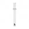 Connect 20mm Flat Head Leather - Silicone Loop Magnetic Watch Strap (130mm M/L) White