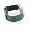 Connect 20mm Flat Head Leather-Silicone Loop Magnetic Watch Strap (130mm M/L) Forest Green