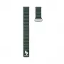 Connect 20mm Flat Head Leather-Silicone Loop Magnetic Watch Strap (130mm M/L) Forest Green