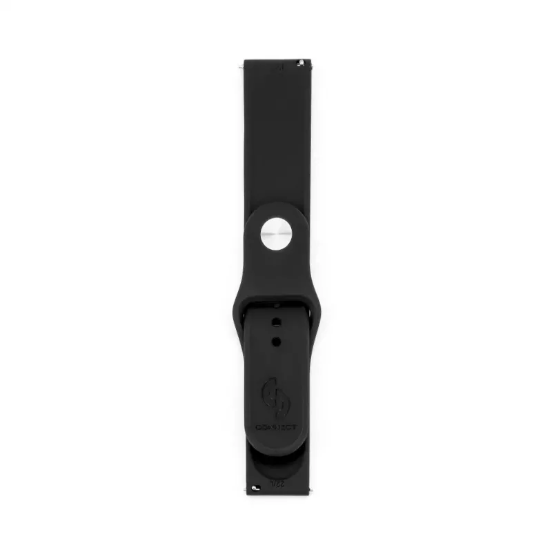 Connect 22mm Silikonowy Pasek do Zegarka Loop (S/M 110mm) Czarny