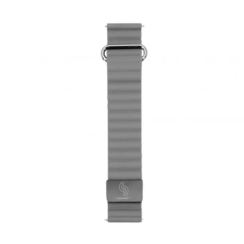 Connect 22mm Pasek do zegarka z magnetycznym zapięciem i imitacją skóry (130mm M/L) Space Gray