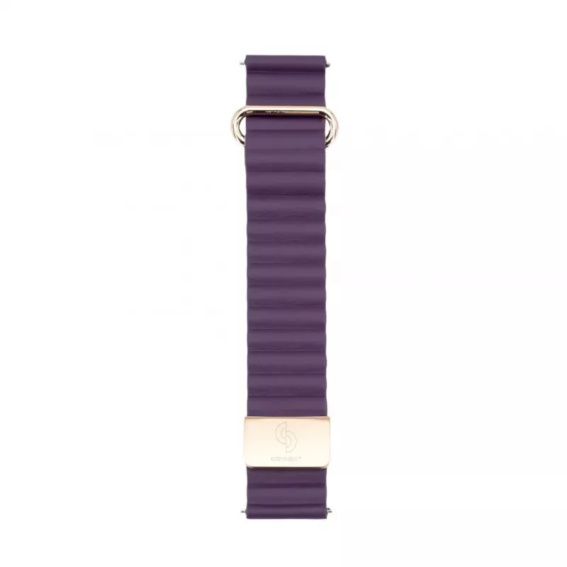 Connect 22mm Cortical Back Buckle Magnetic Suction Watch Strap (130mm M/L) Crimson Cherry