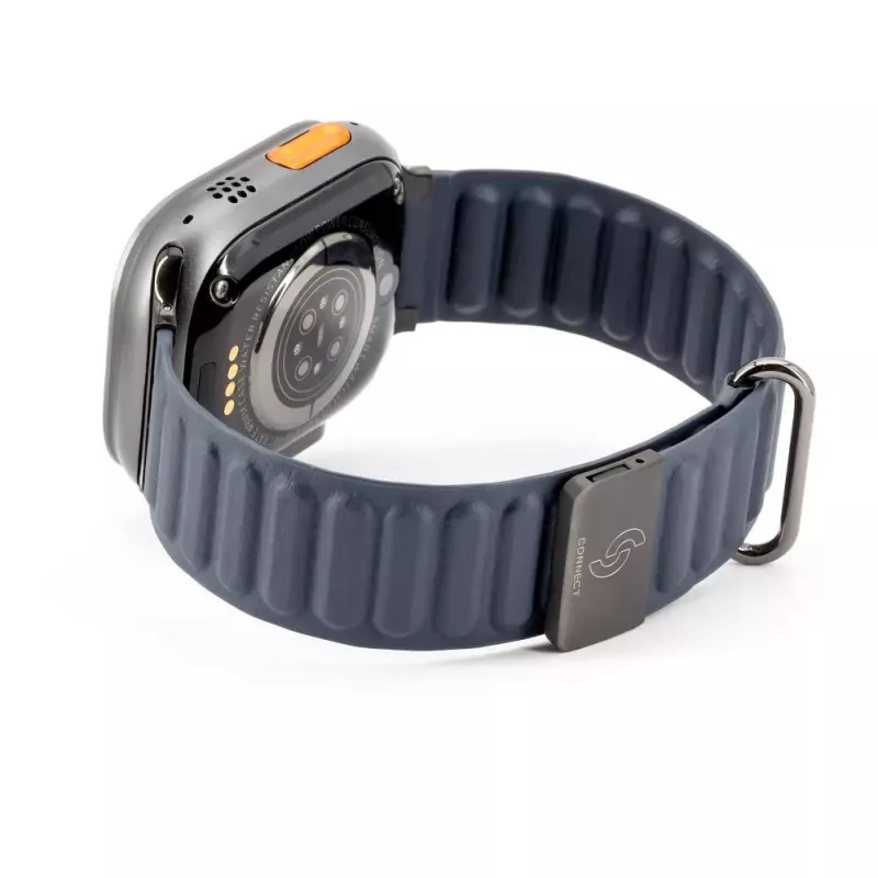 Connect Watch 38/40/41mm Genuine Leather Magnetic Suction Strap Indigo Blue
