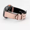 Connect Watch 38/40/41mm Silicone Patch Leather Watch Strap (132mm M/L) Pink Sand