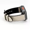 Connect Watch 38/40/41mm Silikonowy Pasek do Zegarka z Naszywką Skórzaną (132mm M/L) Biały