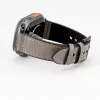 Connect Watch 38/40/41mm Silicone Patch Leather Watch Strap (132mm M/L) Silver