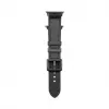 Connect Watch 42/44/45mm Silikonowy Pasek do Zegarka ze Skóry (132mm M/L) Czarny