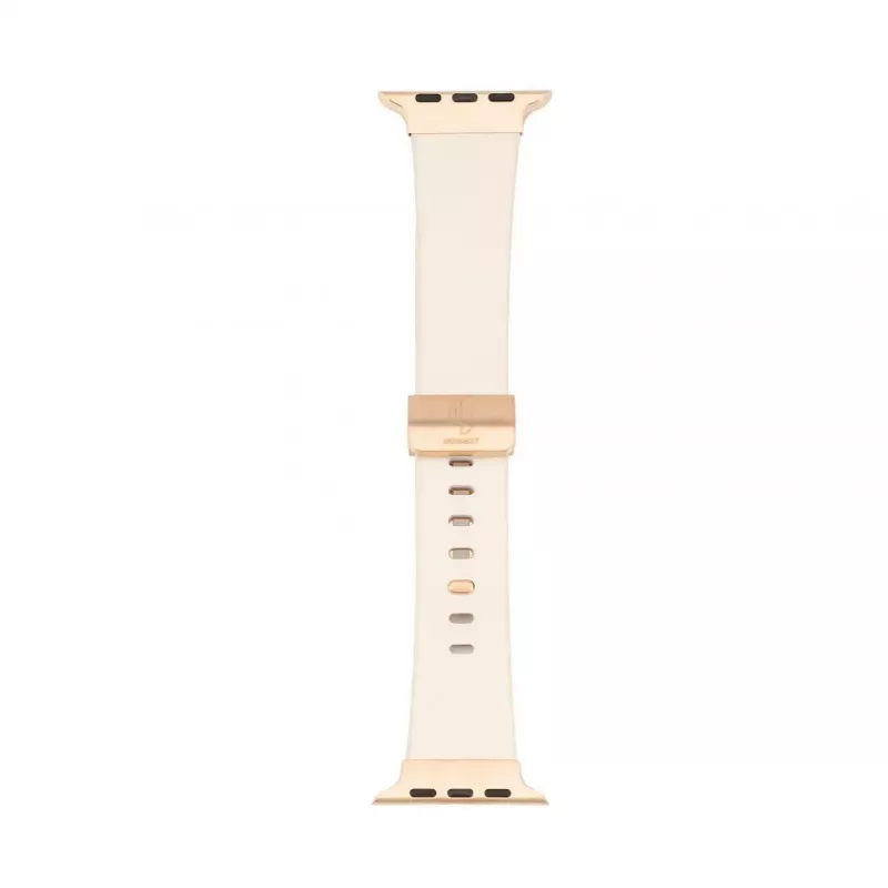 Connect Watch 38/40/41mm Single Loop Buckle Leather Watch Strap White